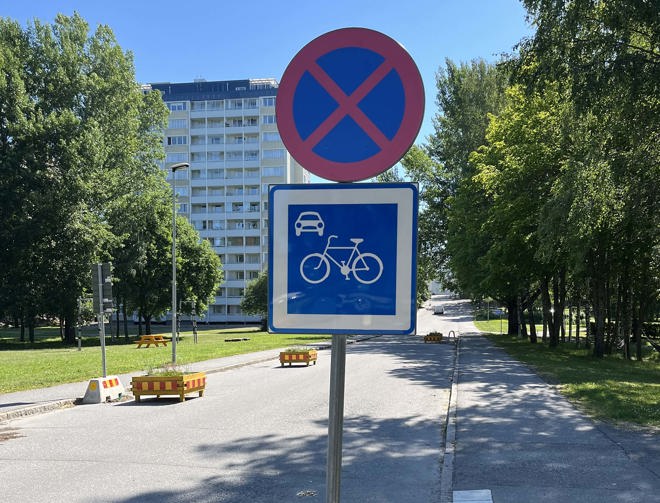 Cykelgata vägskylt